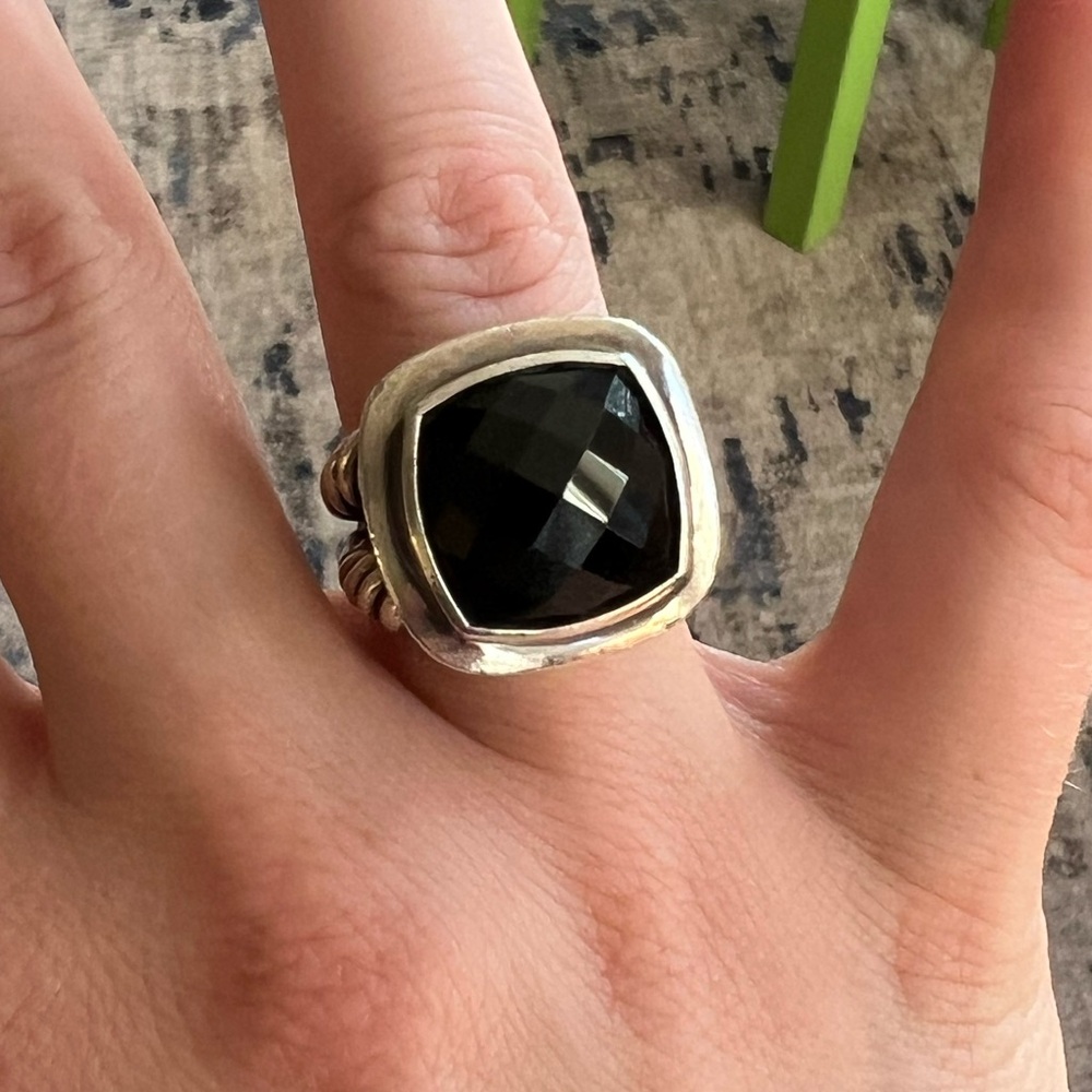 Authentic David Yurman Onyx Albion Cocktail Ring 5.75